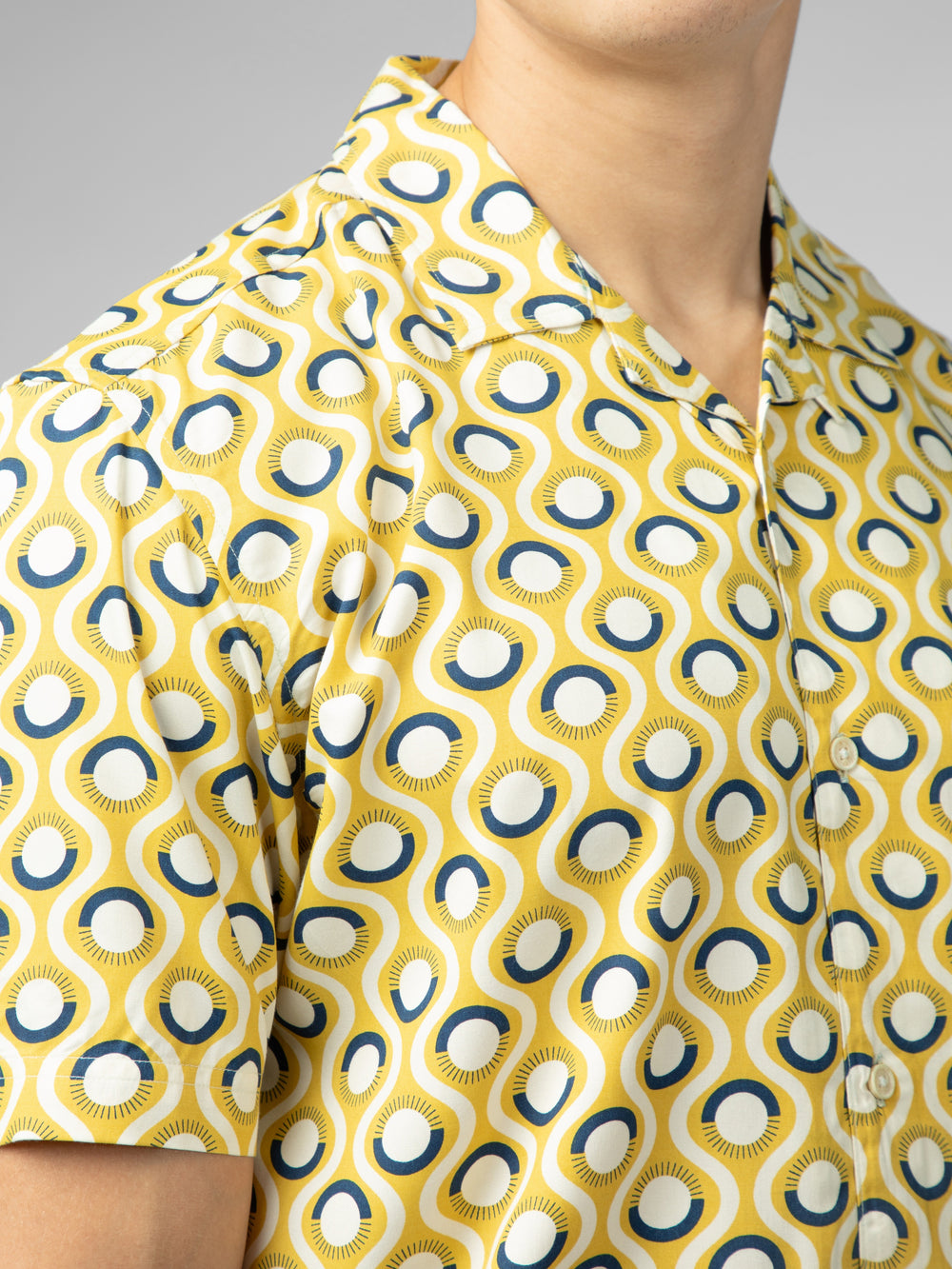 Chemises Ben Sherman Signature Retro Geo Jaune | OIW-81690655